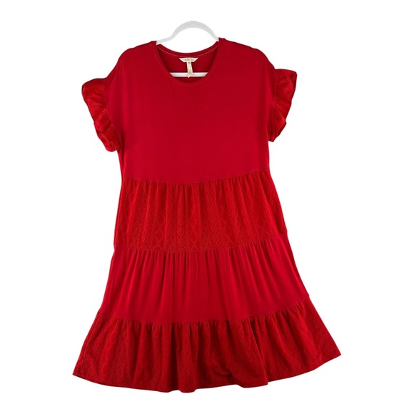 Matilda Jane Enchanted Garden Bellewood Eyelet Tiered Peasant Dress Women Small - Picture 1 of 10